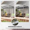 Pergola ca. 3x2m Garten Pavillon Terrassendachung Metall Produktbild-Vorschau 6