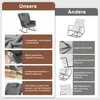 Kreslo na hojdanie s podnožkou, sivé, ergonomická hojdacia Náhľad obrázku produktu 10