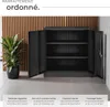 Armoire métallique à dossiers 3 étagères 90x40x90cm - noir Voir les images du produit 3