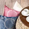 Kissen Deko von Lysel - bordeaux Ringdesign 50x50 Polyester Produktbild-Vorschau 4