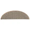 vidaXL Tapis d'escalier 15 pcs. 56x17x3 cm brun demi-rond Voir les images du produit 5