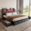 ProximaX Grau Schubladenbett 140×200 cm – Mit weichem Produktbild-Vorschau 4