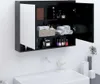 vidaXL Spiegelschrank fürs Bad 80x15x60 cm MDF Anthrazit -  Produktbild-Vorschau 2