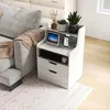 Stolik nocny COSTWAY stolik nocny z diodami LED, stacją Podgląd zdjęcia produktu 8
