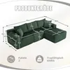 Modulares Sofa Set mit Chaiselongue & 2-Sitzer, weicher Produktbild-Vorschau 11