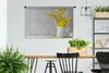 MuchoWow® Wandteppich Wandbehang Blumen - Gelb - Stilleben Produktbild-Vorschau 3