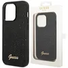 A black glitter script phone case is shown next to its packaging. Podgląd zdjęcia produktu