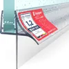 A close-up of a shower door seal with a product label. Produktbild-Vorschau
