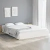 A white bed frame with white bedding is shown in a room with gray walls and white curtains. Náhled obrázku produktu