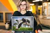 MuchoWow® Laptop Aufkleber Sticker Cover Kuh - Gras - Produktbild-Vorschau 5