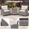 COSTWAY Gartenmöbel Set Polyrattan, 3-tlg. Balkonmöbel Produktbild-Vorschau 4