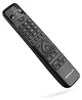 A black remote control is shown at an angle against a white background. Produktbild-Vorschau