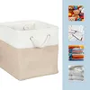 Úložný koš Relaxdays, sada 3 ks, plátno, s provazovými Náhled obrázku produktu 6