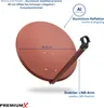 PremiumX PXA80 Satellitenschüssel 80cm Aluminium Ziegelrot Produktbild-Vorschau 2