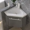 40 cm Anthrazit Matt Badmöbel Set Eckwaschtisch mit Produktbild-Vorschau 3
