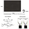 Diagrams and dimensions of an induction cooktop. Produktbild-Vorschau