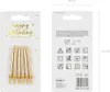 Gładkie świeczki urodzinowe w eleganckim złotym kolorze - Podgląd zdjęcia produktu 6