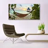 Glasbilder 140x70 Wandbild Druck auf Glas Strand Hängematte Produktbild-Vorschau 3