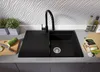 PRIMAGRAN Spülbecken Alles Schwarz 78x50cm, Granitspüle 1 Produktbild-Vorschau 3