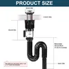 Waschbecken Ablaufgarnitur Kit, Geruchsdichte Siphon Produktbild-Vorschau 2
