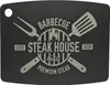 A black cutting board with a steakhouse-themed graphic. Náhľad obrázku produktu
