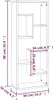 A line drawing of a shelf unit with measurements. Anteprima dell’immagine prodotto