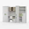 Jugendzimmer Wohnwand Kinderzimmer 300 cm Weiß/Sonoma mit Produktbild-Vorschau 2