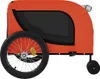 vidaXL Przyczepka rowerowa Psy Pomarańczowo-czarna tkanina Podgląd zdjęcia produktu 6