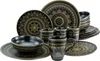 A set of black and gold mandala-patterned dinnerware, including plates, bowls, and mugs, is arranged on a white background. Náhľad obrázku produktu