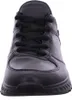 A front view of a black leather ECCO sneaker. Podgląd zdjęcia produktu