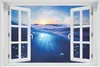 Wallario Wandbild mit Fenster-Illusion: Wellen im Meer bei Produktbild-Vorschau 1