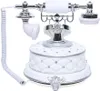 A vintage-style telephone with ornate details and a diamond-quilted base. Náhled obrázku produktu