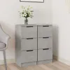 vidaXL Credenze 2 pz. Grigio cemento 30x30x70 cm Materiale Anteprima dell’immagine prodotto 1