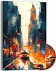 DEQORI Hybrid Leinwand Bild 60x90 cm 'Metropolenrausch' Produktbild-Vorschau 1