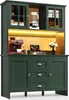 Hoher Küchenschrank Grün 120x40x179cm – Küchenvitrine mit Produktbild-Vorschau 8