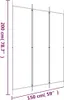 A diagram showing the dimensions of a three-panel screen. Voir les images du produit