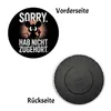 Maus mit Mittelfinger - SORRY NICHT ZUGEHÖRT Magnet rund Produktbild-Vorschau 2