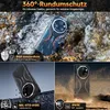 A collage of images showcasing a rugged smartphone in various extreme environments, highlighting its durability and water resistance. Anteprima dell’immagine prodotto