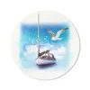 MuchoWow® Mauspad Mousepad Boot - Vogel - Meer - Aquarell Produktbild-Vorschau 1