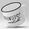 Huuraa Emaille Tasse Neuwied  Geschenk Kaffeebecher Vintage Produktbild-Vorschau 2