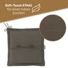 Herlag Hockerauflage Ava 50x50x9cm für Gartenhocker Taupe Produktbild-Vorschau 5