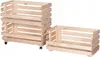 STOLMAK Cassetta Porta Verdura In Legno Con Ruote 57x79x30 Anteprima dell’immagine prodotto 4