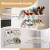 COSTWAY 2er Set Schuhregale Wandmontage, Metall-Draht Produktbild-Vorschau 5