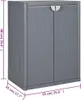 vidaXL Gartenschrank Grau 65x45x88 cm PP Rattan-Optik Produktbild-Vorschau 7