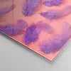 Bilder auf glas - Vogel Feder Farbe Komposition - 70x70cm - Produktbild-Vorschau 5