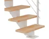Pertura Mittelholmtreppe Malva Buche Leimholz Weiß 1/4 Produktbild-Vorschau 2