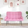 vidaXL dvojmiestna pohovka ružová 115 x 61 x 87 cm látková Náhľad obrázku produktu 3