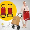 Składany wózek na zakupy ELONEO, wózek na zakupy z komorą Podgląd zdjęcia produktu 9