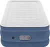 A blue and white inflatable air mattress shown from a side angle. Náhled obrázku produktu