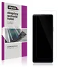 A product packaging and a smartphone with a screen protector are shown side-by-side. Produktbild-Vorschau